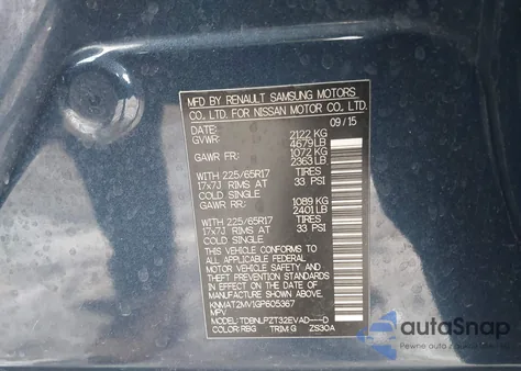 2016 Nissan Rogue S z USA, uszkodzony, nr VIN KNMAT2MV1GP605367